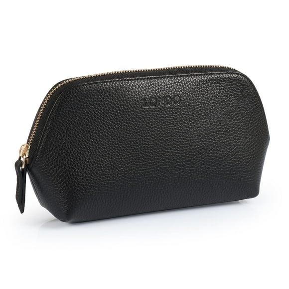 Bolsa de maquillaje Londo de piel auténtica para cosméticos para mujer