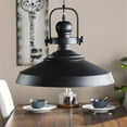thumbnail image 4 of SEI Furniture Mindel Industrial Bell Pendant Lamp in Black, 4 of 7