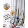 thumbnail image 3 of Spring Floral Blackout Curtains for Bedroom Living Room Darkening Curtains 63 Inches Long Colorful Flowers Pastoral Elegant Window Curtain 2 Panels Set Window Treatment Grommet Drapes 42"x63", 3 of 9
