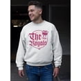 thumbnail image 2 of The Royals - Retro Gothic Crown Emoji Graphic Men's Sweatshirt, 2 of 4