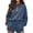 Blue, variant on Norvella Womens Half Zip 2 Piece Shorts Set Long Sleeve Pullover Top Elastic Waist Bottoms With Pockets Matching Casual Sweatsuit