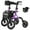 Purple, variant on MAXWALK Rollator Walker for Seniors, 12" Big Rubber Wheels Foldable All Terrain Outdoor Aluminum Rolling Walker with Breathable Mesh Backrest, Height Adjustment for 5-6.5ft, Black
