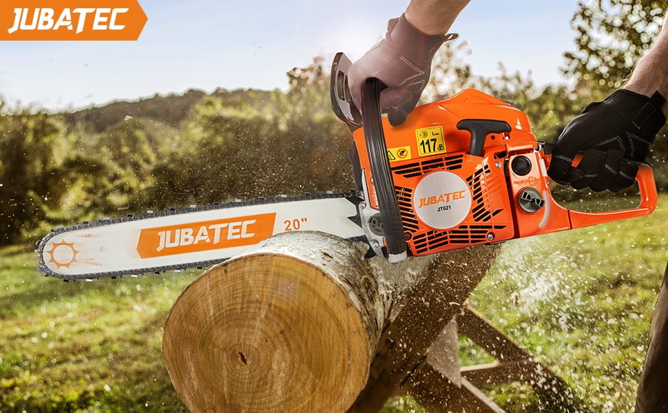 JUBATEC Gas Powered Chainsaw, 56.5cc 20 inch Bar, Tree Cutting