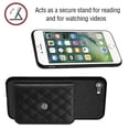 thumbnail image 2 of TECH CIRCLE Wallet Case For iPhone 7 8 /iPhone SE with Card Holder,Flip Premium PU Leather Magnetic Clasp Kickstand Heavy Duty Protective Cover with Wrist Strap for Apple iPhone 7 8 SE 2022 4.7",Black, 2 of 7