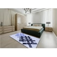 thumbnail image 5 of Ahgly Company Machine Washable Indoor Rectangle Transitional Heavenly Blue Area Rugs, 6' x 9', 5 of 7
