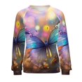 thumbnail image 7 of Wildflowers Butterfly Womens Casual Crewneck Sweatshirt Long Sleeve Tops Cute Pullover Loose Fit, 7 of 7