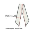 thumbnail image 3 of INSPIRE CHIC Women Houndstooth Skinny Long Scarves, Satin Silky Ribbon Hair Band Neckerchief Neck Scarf 37.4x3.5" Beige, 3 of 6