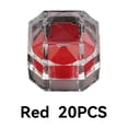 thumbnail image 2 of letairis 20Pcs Clear Boxes Mini Multifunctional Jewelry Box Crystal Ring Earrings Studs Organizer Octagonal Case Wedding Proposal Red, 2 of 8