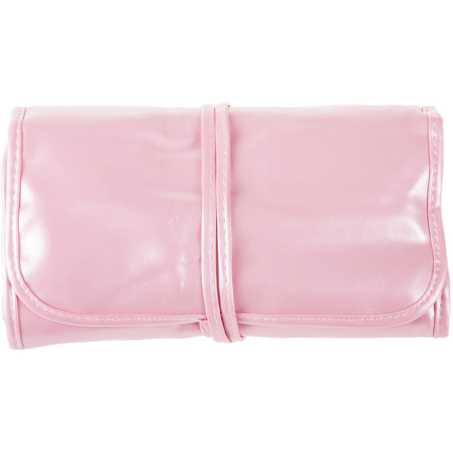Deluxe Leather Cosmetic Nail Brush Holder - Pink - Each (610337)