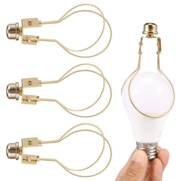 4Pcs Light Bulb Clip Metal Lamp Shade Holder Heavy-Duty Light Bulb Clamp Gold/Black/Silver Lamp Shade Light Bulb Clip Adapter for DIY Table Lamp Floor Lamp Standing Lamp