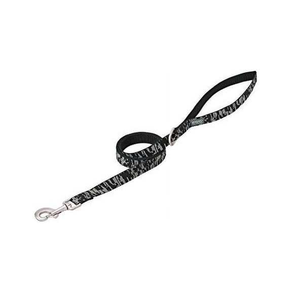 Weaver Leather Patterned Dog Leash: Stylish & Durable Walks! Black/Gray Digital / 3/4" x 6'