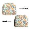 thumbnail image 6 of Kdxio Simple Drawing Pattern Print 2 Piece Car Head Rest Covers Set Auto Front/Rear Seats Headrest Cover Universal Fit Most Cars,Sedan, SUV, 6 of 9