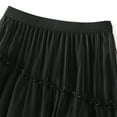 thumbnail image 5 of Ruffle Skirts for Women Midi Length Ladies Pure Color Irregular Mesh Multi Layered High Waist Asymmetrical Skirt, 5 of 5