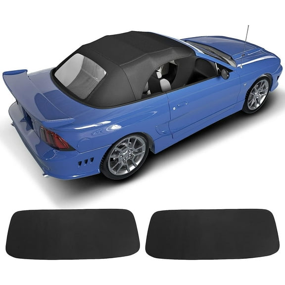 A-Premium Black Convertible Soft Top with Plastic Window Compatible with Ford Mustang 1994-2004 Convertible FM3229SS MU0432944SD