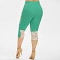 thumbnail image 5 of XuJwPNcy Capri Leggings for Women Summer Plus Size High Waisted Cropped Trousers Lace Skinny Sport Yoga Pants, 5 of 7