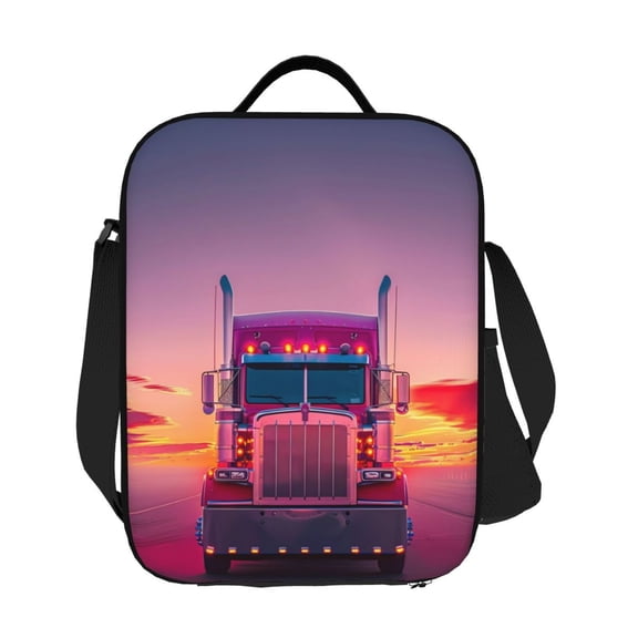 Ratiio Sunset Truck Highway Print Lunch Box - Reusable Lunch Bag Men Adult Women- Insulated LunchBox