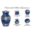 thumbnail image 3 of Premium Decor Keepsake Urn, Blue Aluminum Small Cremation Urns, 3 of 6