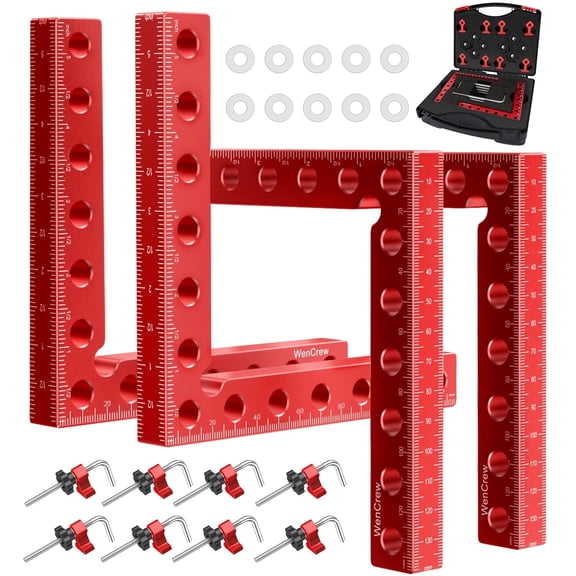 90 Degree Right Angle Clamp 4pcs 5.5 Inch Aluminum Alloy Positioning Squares Woodworking Corner Clamps