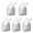 Minimalist Halloween Ghost, variant on 5 Pack Foldable Shopping Bag,Minimalist Halloween Ghosts Pattern Reusable Grocery Bags with Pockets,Large Reusable Tote Bags with Handles Waterproof & Lightweight