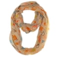 thumbnail image 1 of Peach Couture Stunning Colorful Lightweight Vintage Owl Print Infinity Loop Scarf, 1 of 1