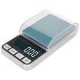 thumbnail image 1 of Báscula digital de bolsillo para joyería, 200 g, 0,01 g, alta precisión, retroiluminación HD, 7 unidades de medida, con protección contra el viento, para uso médico., 1 of 14