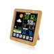 thumbnail image 3 of Estación meteorológica inalámbrica LED con Sensor para exteriores, pantalla táctil, reloj de montaje en mesa, termómetro para guardería, medidor de humedad, madera precisa para el hogar Inevent HA010543-01B, 3 of 7