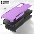 thumbnail image 5 of TJS for Samsung Galaxy A36 5G / Galaxy A56 5G Phone Case, with Tempered Glass Screen Protector, Heavy Duty Rugged Shockproof Full Body Protection Cover for Galaxy A36 5G / Galaxy A56 5G (Purple), 5 of 5