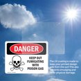 thumbnail image 6 of (2 Pack) Keep Out Fumigating With Poison Gas OSHA Danger Sign, 6 of 7
