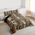 thumbnail image 3 of Feelyou Tree Plant Queen Comforter Set, Countryside Branches Men Bedding Set, 3pcs, 3 of 8