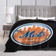 thumbnail image 2 of Manta de forro polar de los New York Mets para cama y sofá, cálida, acogedora y ligera, ideal para todas las estaciones, decoración mullida para el hogar y exteriores, 101 x 76 cm, 2 of 5