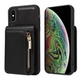 thumbnail image 4 of Nalacover RFID Blocking Wallet Case for iPhone XS Max, Shockproof PU Leather Magnetic Button Zipper Purse Card Slots & Kickstand Crossbody Phone Case with Shoulder & Wrist Strap,Black, 4 of 12
