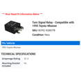 thumbnail image 2 of Turn Signal Relay - Compatible with 1995 Toyota 4Runner, 2 of 2