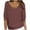Brown, variant on Aboser Womens 3/4 Sleeve Knit Sweaters Plus Size V Neck Blouson Tops Comfy Soft Knitwear Loose Fit Casual Pullover Shirts Solid Color Blouses