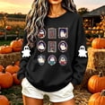 thumbnail image 4 of Tbopshirt Wonmen Halloween Graphic Sweatshirt Crewneck Sweatshirt Cute Printed Long Sleeve Pullover Tops, 4 of 6