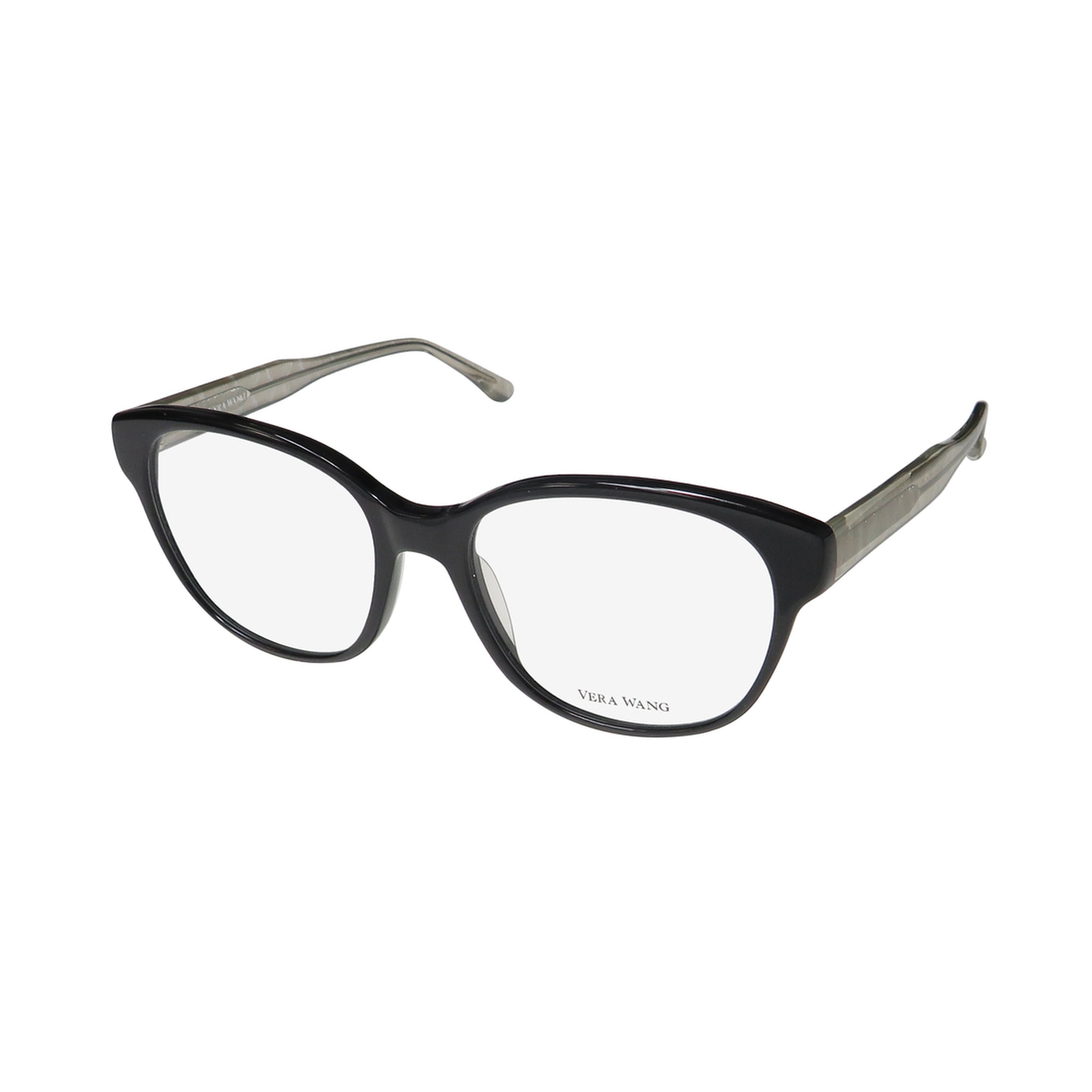 NEW VERA WANG LUXE GEORGINE WOMENS/LADIES OVERSIZED FULL-RIM BLACK FRAME DEMO LENSES 51-17-140 EYEGLASSES/EYEGLASS FRAME