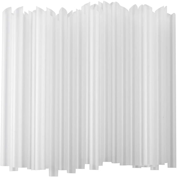 MODANU 100Pcs Clear Jumbo Smoothie Straws, 9.45'' Disposable Wide-mouthed Large Milkshake Straws