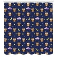 thumbnail image 3 of Ambesonne Cartoon Shower Curtain, Owls Starry Night, 69"Wx75"L, Indigo and Multicolor, 3 of 3