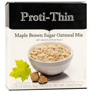 Proti-Thin High Protein Maple Brown Sugar Instant Oatmeal, 15g Protein, Low Carb, Low Fat, 6/Box