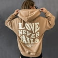 thumbnail image 2 of Sudadera con capucha Love Never Fails para mujer, estilo Boyfriend de gran tamaño, sudaderas con capucha, suéter Vintage holgado informal, Tops Fridja fhghd3606, 2 of 6