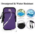 thumbnail image 4 of ZWHong Running Phone Holder, Universal Phone Armband for iPhone & Samsung, Workout Phone Holder with Arm Band, Secure Running Armband for Men & Women, Gym Exercise Phone Sleeve（purple）, 4 of 6