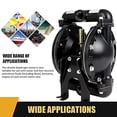 thumbnail image 3 of Air Operated Double Diaphragm Pump QBY4-25L 1 inch Outlet 35 GPM Pneumatic Transfer Max 120 PSI Industrial Use Chemical Waste Oil Dual Dissepiment Nitrile Fluorine Rubber by Cast Iron Aluminum Alloy, 3 of 8