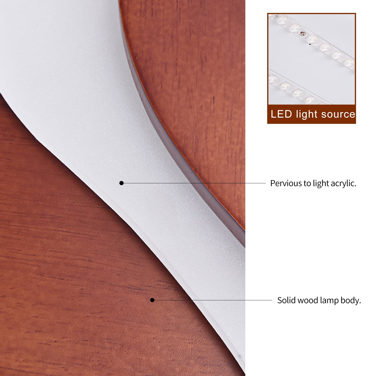 Arturesthome Nordic Irregular Flush Mount Solid Wooden Ceiling Light For Living Room