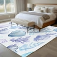 thumbnail image 5 of Rectangle Area Rug 6x9ft,Summer Ocean Watercolors Shell Washable Carpet Non-Slip Runner Accent Rugs Indoor Floor Mat for Bedroom Living Room Decor,Nautical Conch Waterweed, 5 of 9