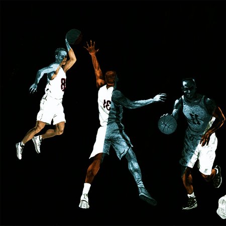 CONCORD WALLCOVERINGS Prepasted Classic Sports Wallpaper Border Featuring Basketball Players, Colors Black Red Gray White, Size 10.5 Inch by 15 Ft IN2662B