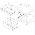 thumbnail image 4 of South Shore Reevo Nightstand with Drawers and Cord Catcher for Adult, in Pure White, 4 of 8