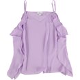 thumbnail image 1 of bar III Womens Ruffle-Side Ruffled Blouse, Purple, X-Large, 1 of 2