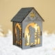 thumbnail image 4 of Figura decorativa de cabaña de pueblo navideña con LED, adorno paisajístico para mesa Santa Claus-L, 4 of 9