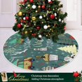 thumbnail image 6 of FMSHPON Snowflake Santa Xmas Tree Xmas Christmas Tree Skirt Stand Mat for Holiday Party Decoration Indoor Outdoor 36 inches, 6 of 6