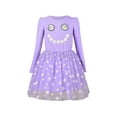 thumbnail image 1 of Girls Dress Daisy Embroidered Long Sleeve Purple Party Dress Smile 7 Years, 1 of 1