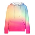 thumbnail image 5 of JTSRKL Kids Girls Tie Dye Print Waffle Knit Hoodie Tops Lightweight Casual Drawstring Long Sleeve Hooded Pullover Sweatshirts Trendy Comfy Athletic T-Shirts with Pockets Hot Pink 5-6 Years, 5 of 5